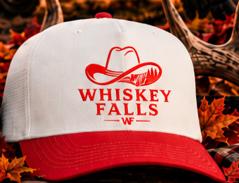 Barn Red Trucker — cream front, barn-red mesh back