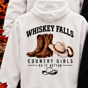 Country Girls Hoodie — cream-white, back